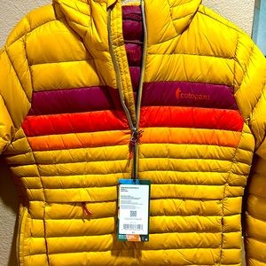 Cotopaxi Fuego amber stripes pullover NWT